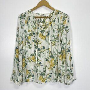 Lucky Brand Floral Boho Peasant Top